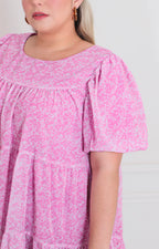 Vestido rosa estampado
