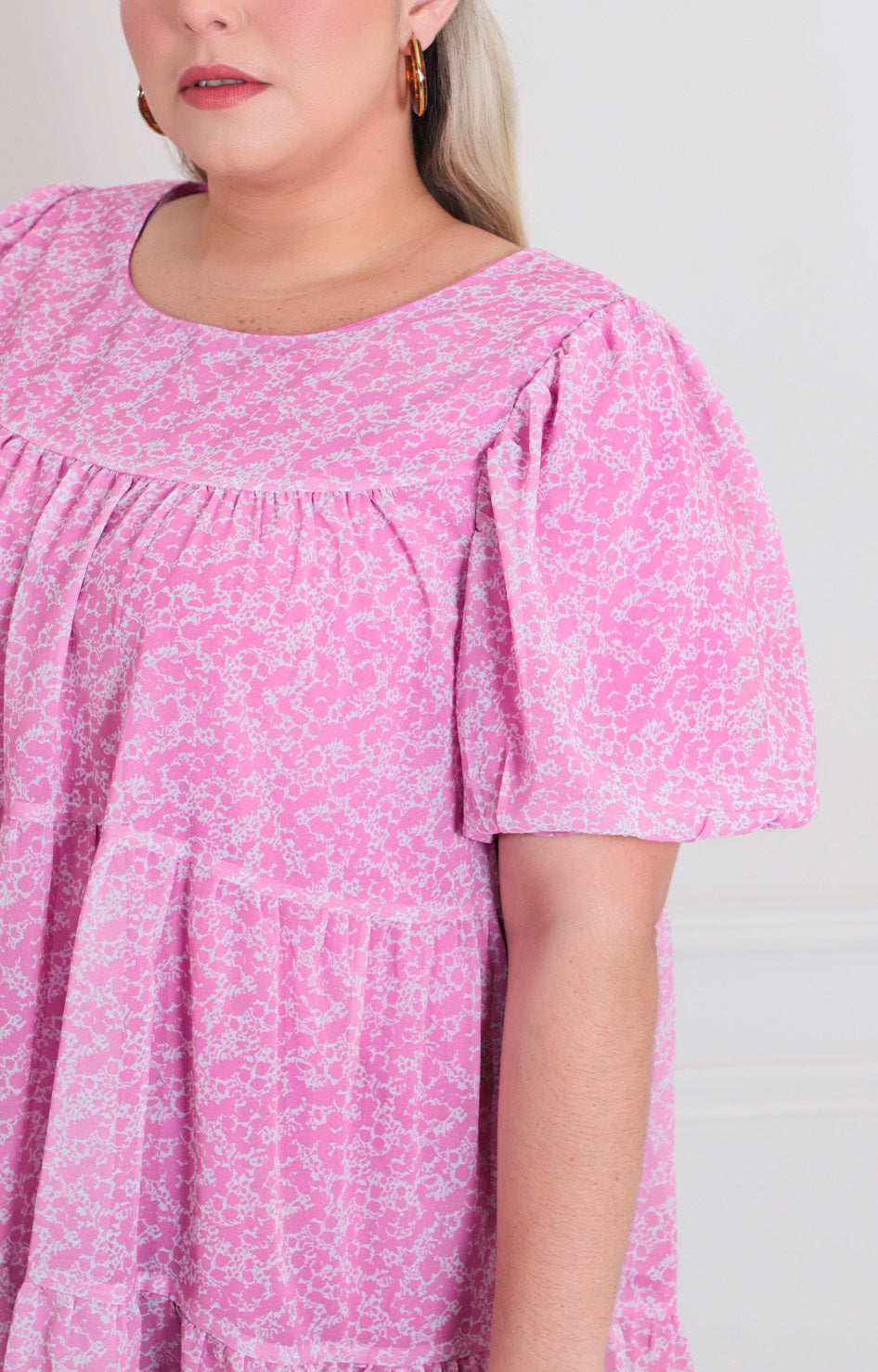 Vestido rosa estampado