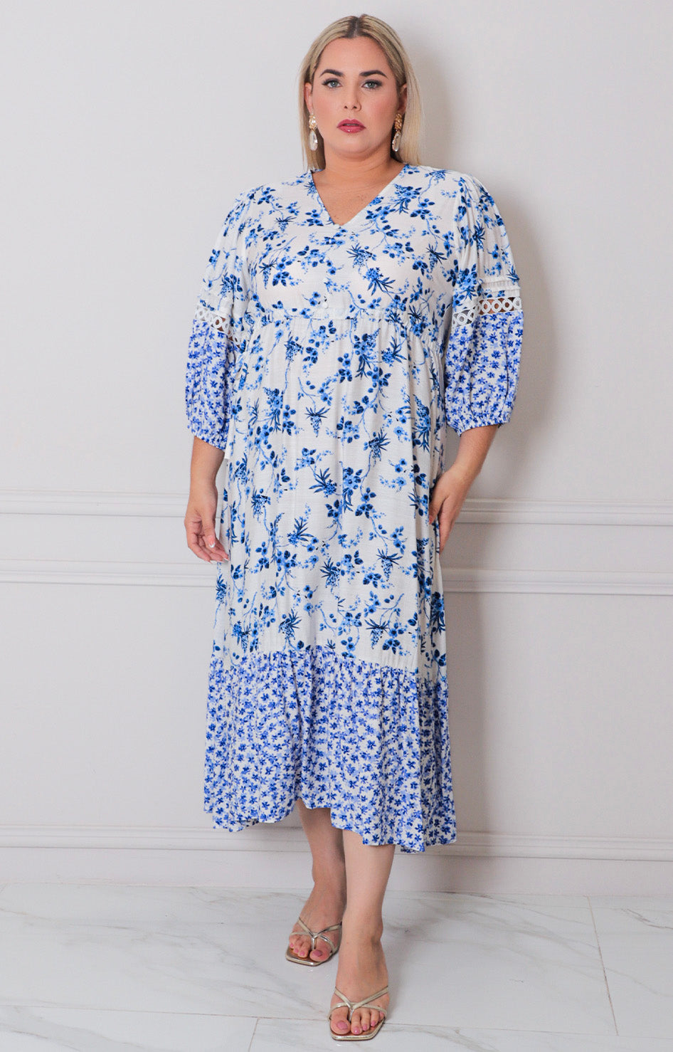 Vestido largo estampado - VESTIDO LARGO CURVY Boutiquemirel 