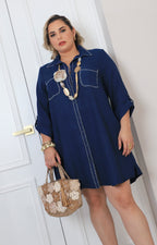 Vestido corto con botones