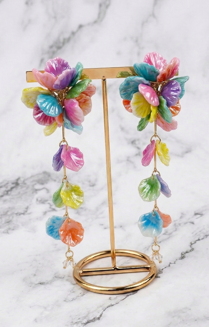 Aretes florales largos - ARETES Boutiquemirel 