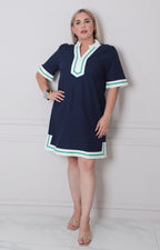V*3-26*SHE+SKY*PST1137*AZUL MARINO - VESTIDO CORTO CURVY Boutiquemirel 