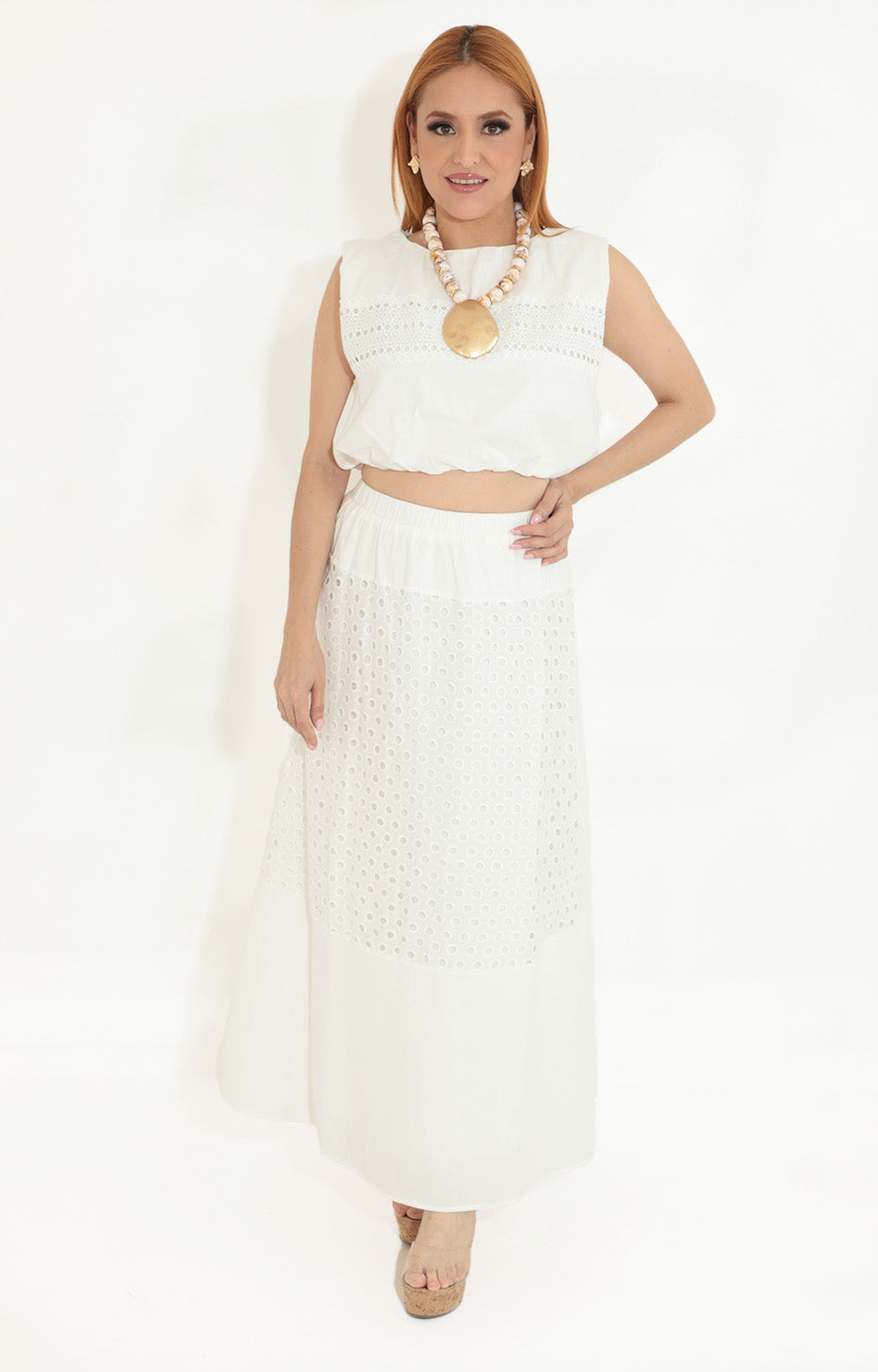 Conjunto bordado blanco - CONJUNTO Boutiquemirel 