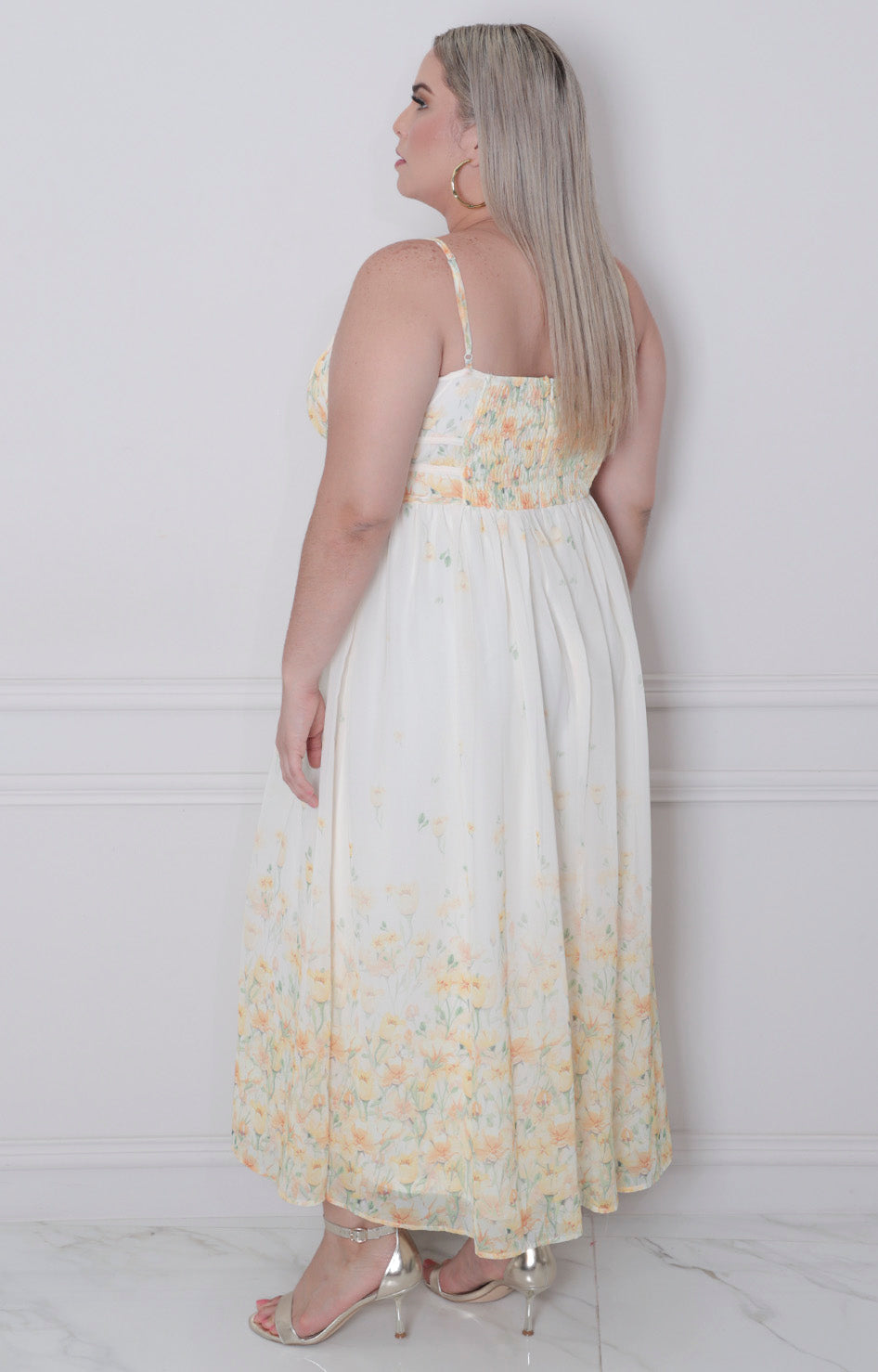 Vestido estampado de flores - VESTIDO LARGO CURVY Boutiquemirel 