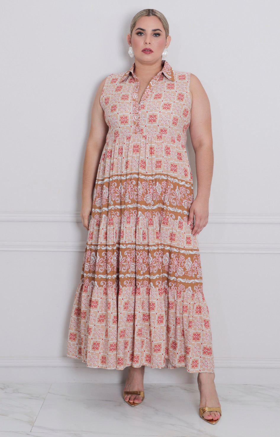 Vestido largo estampado - VESTIDO LARGO CURVY Boutiquemirel 