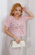 Blusa floral en relieve