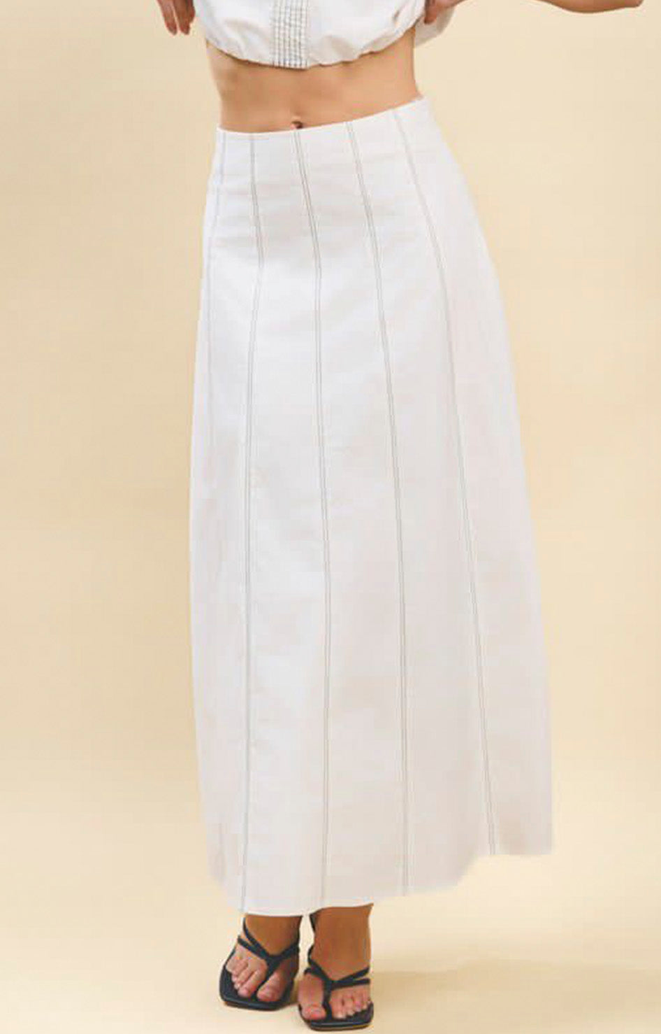 Falda blanca larga - FALDA REGULAR Boutiquemirel 