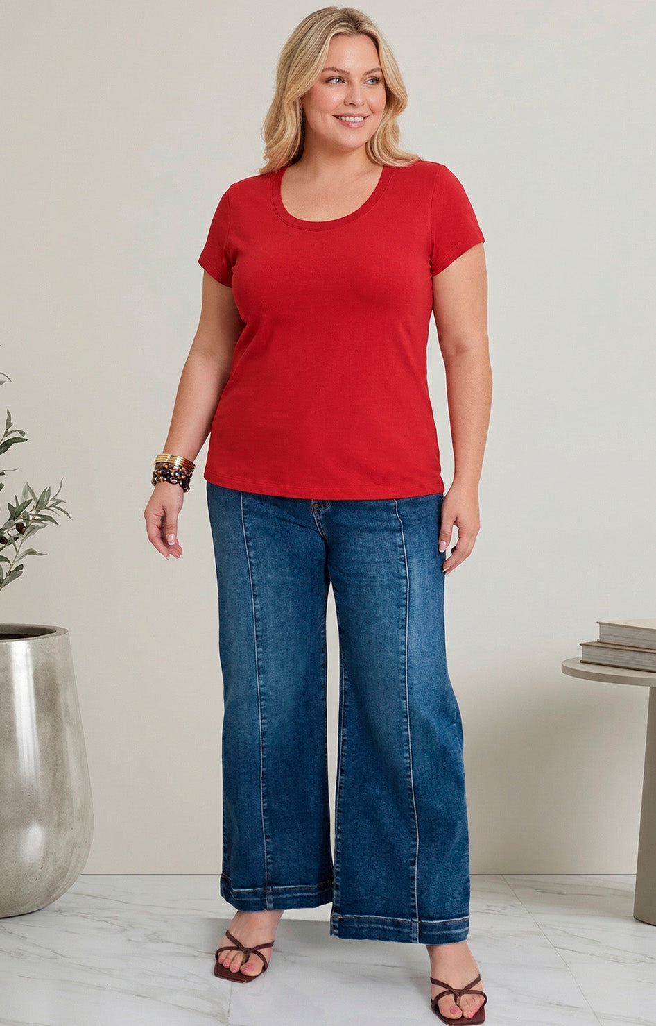 Blusa roja lisa - BLUSA Boutiquemirel 