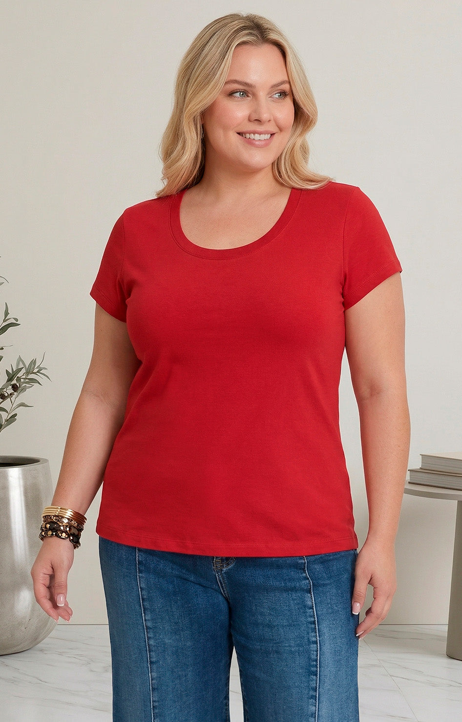 Blusa roja lisa - BLUSA Boutiquemirel 