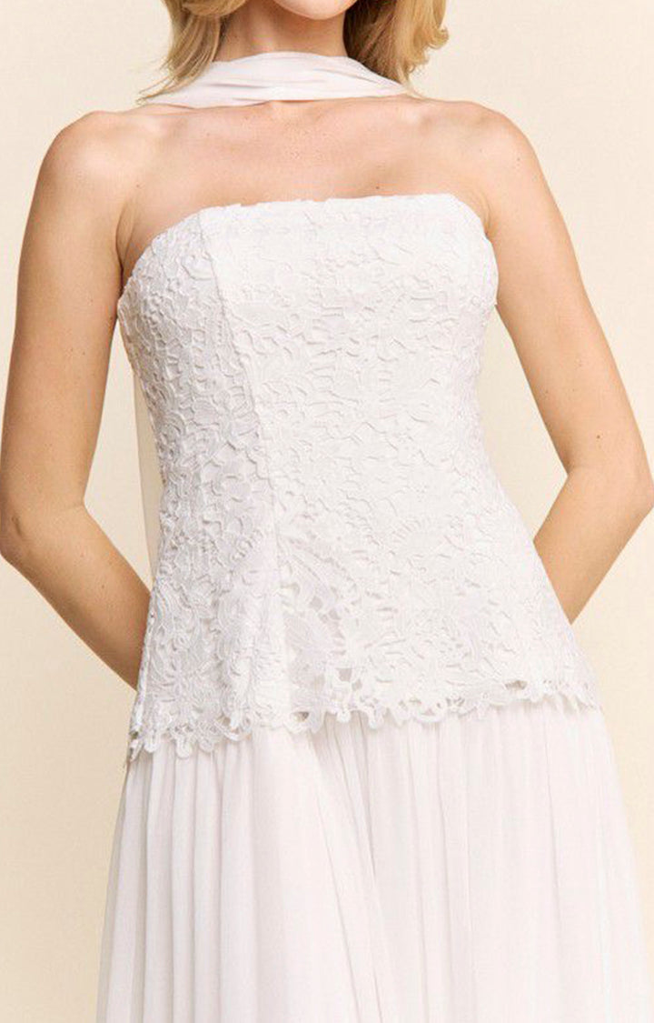 V*1-26*MANIJU*MM24556*BLANCO - VESTIDO LARGO REGULAR Boutiquemirel 