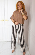 Pantalón de mezclilla a rayas
