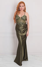 Vestido verde de tirantes - VESTIDO LARGO REGULAR Boutiquemirel 