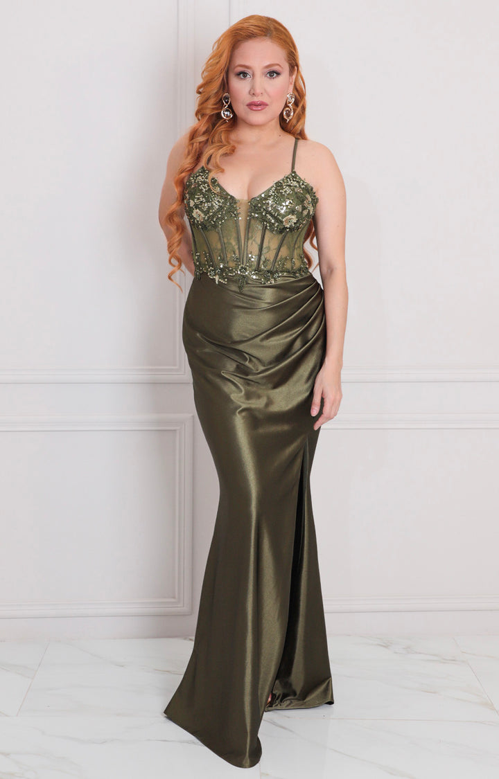 Vestido verde de tirantes - VESTIDO LARGO REGULAR Boutiquemirel 
