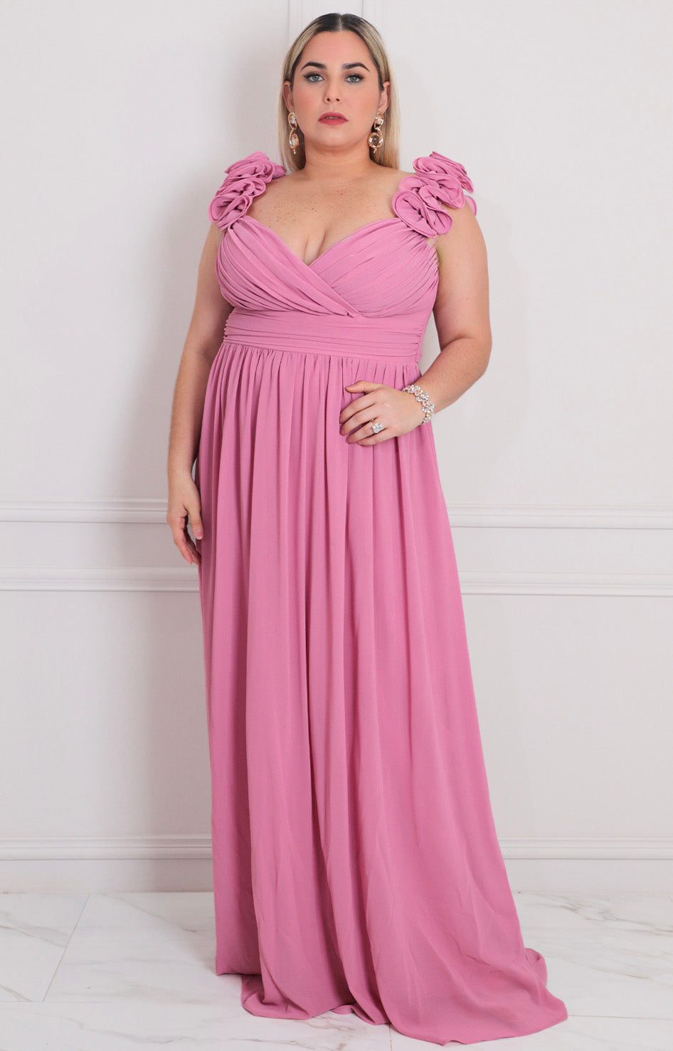 Vestido largo de tirantes - VESTIDO LARGO CURVY Boutiquemirel 