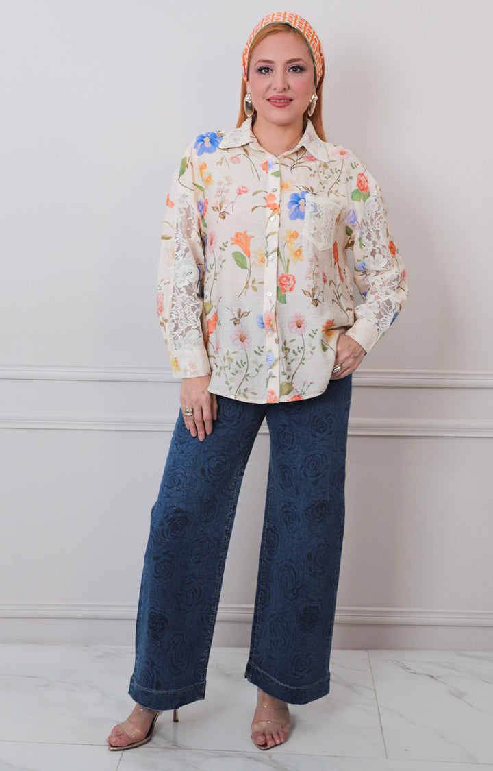 B*4-26*NAANAA*TP250116*BEIGE ESTAMPADO - BLUSAS REGULAR Boutiquemirel 