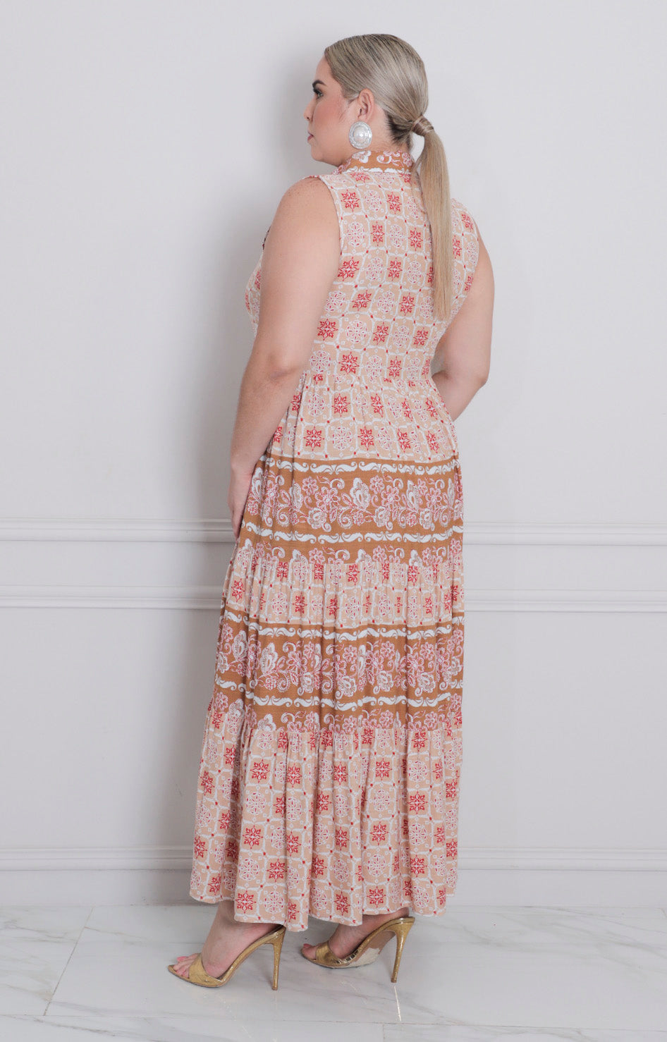 Vestido largo estampado - VESTIDO LARGO CURVY Boutiquemirel 