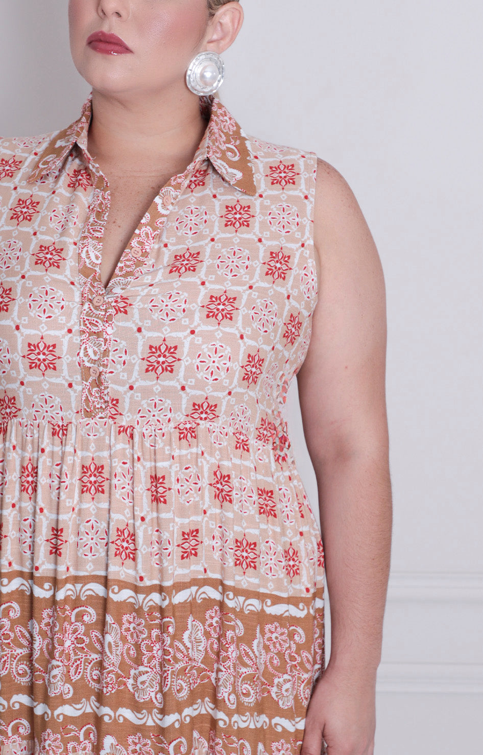 Vestido largo estampado - VESTIDO LARGO CURVY Boutiquemirel 