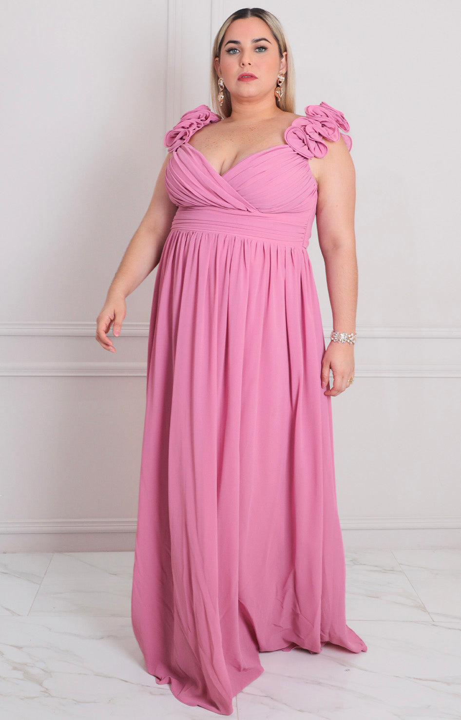 Vestido largo de tirantes - VESTIDO LARGO CURVY Boutiquemirel 