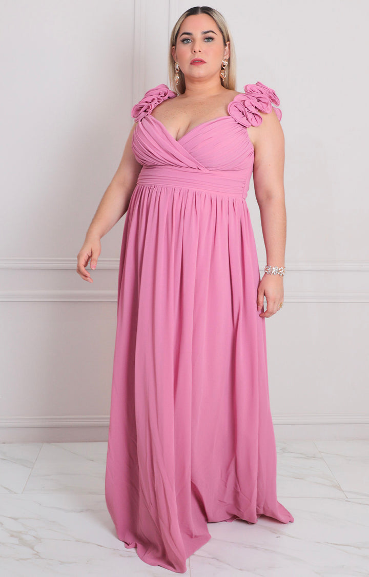 Vestido largo de tirantes - VESTIDO LARGO CURVY Boutiquemirel 