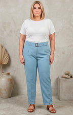Pantalòn recto con cinturòn - PANTALON CURVY Boutiquemirel 