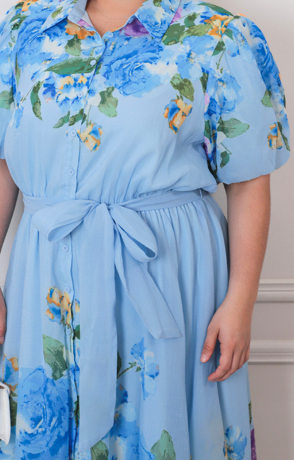 Vestido azul estampado - VESTIDO LARGO CURVY Boutiquemirel 