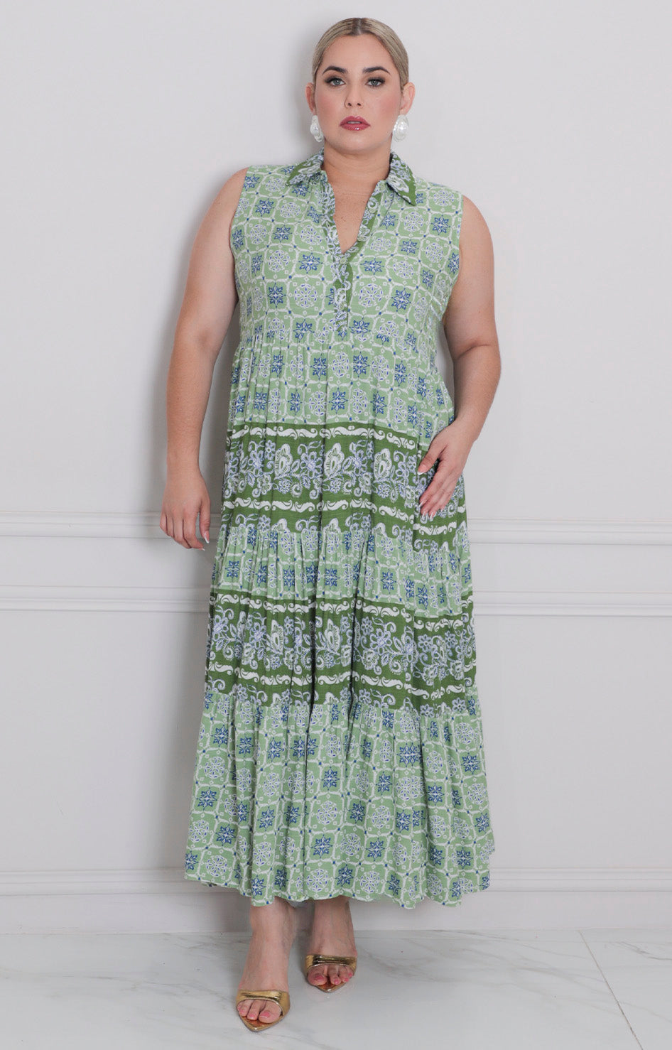 Vestido largo estampado - VESTIDO LARGO CURVY Boutiquemirel 