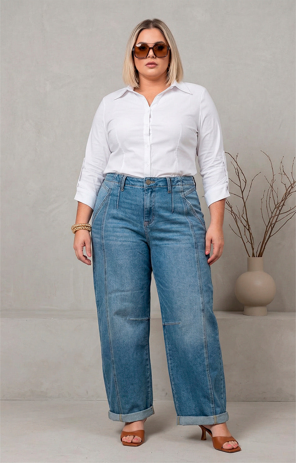 Pantalòn mezclilla recto - PANTALON MEZCLILLA CURVY Boutiquemirel 