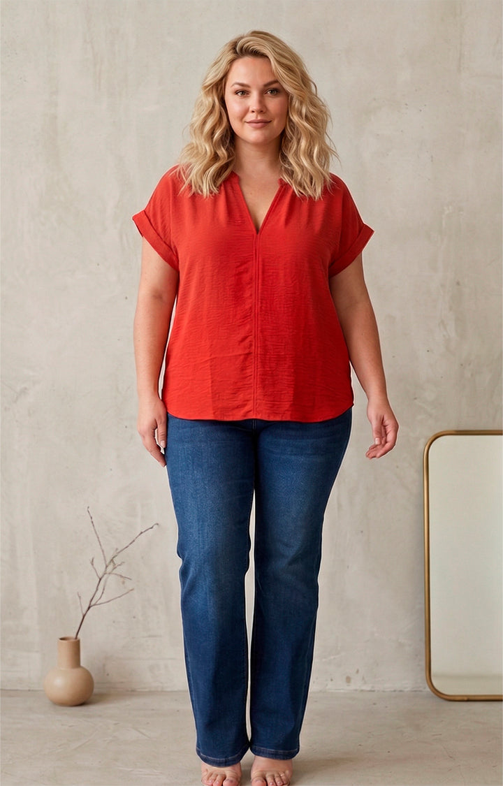Blusa lisa con manga - BLUSAS CURVY Boutiquemirel 