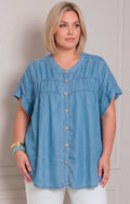 Blusa de mezclilla - SACOS CURVY Boutiquemirel 