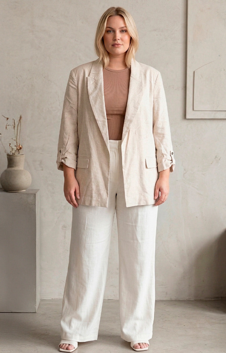 Saco beige - SACOS CURVY Boutiquemirel 