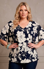 Blusa estampada de flores - BLUSAS CURVY Boutiquemirel 