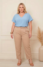 Blusa lisa con mangas - BLUSAS CURVY Boutiquemirel 