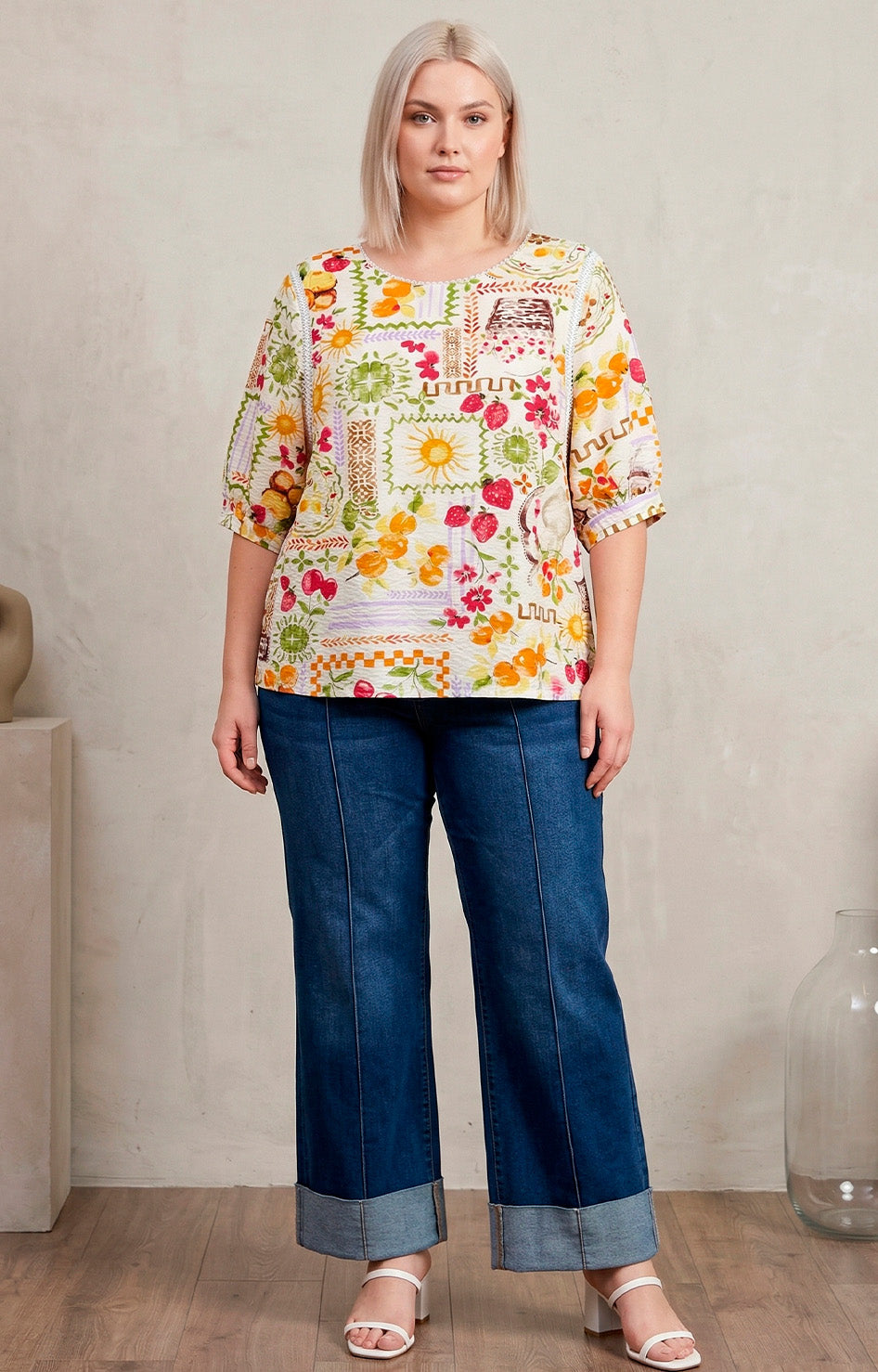 Blusa estampada - BLUSAS CURVY Boutiquemirel 