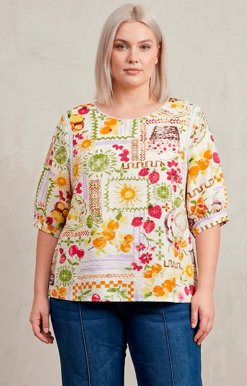 Blusa estampada - BLUSAS CURVY Boutiquemirel 