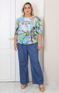 Blusa estampada palmera