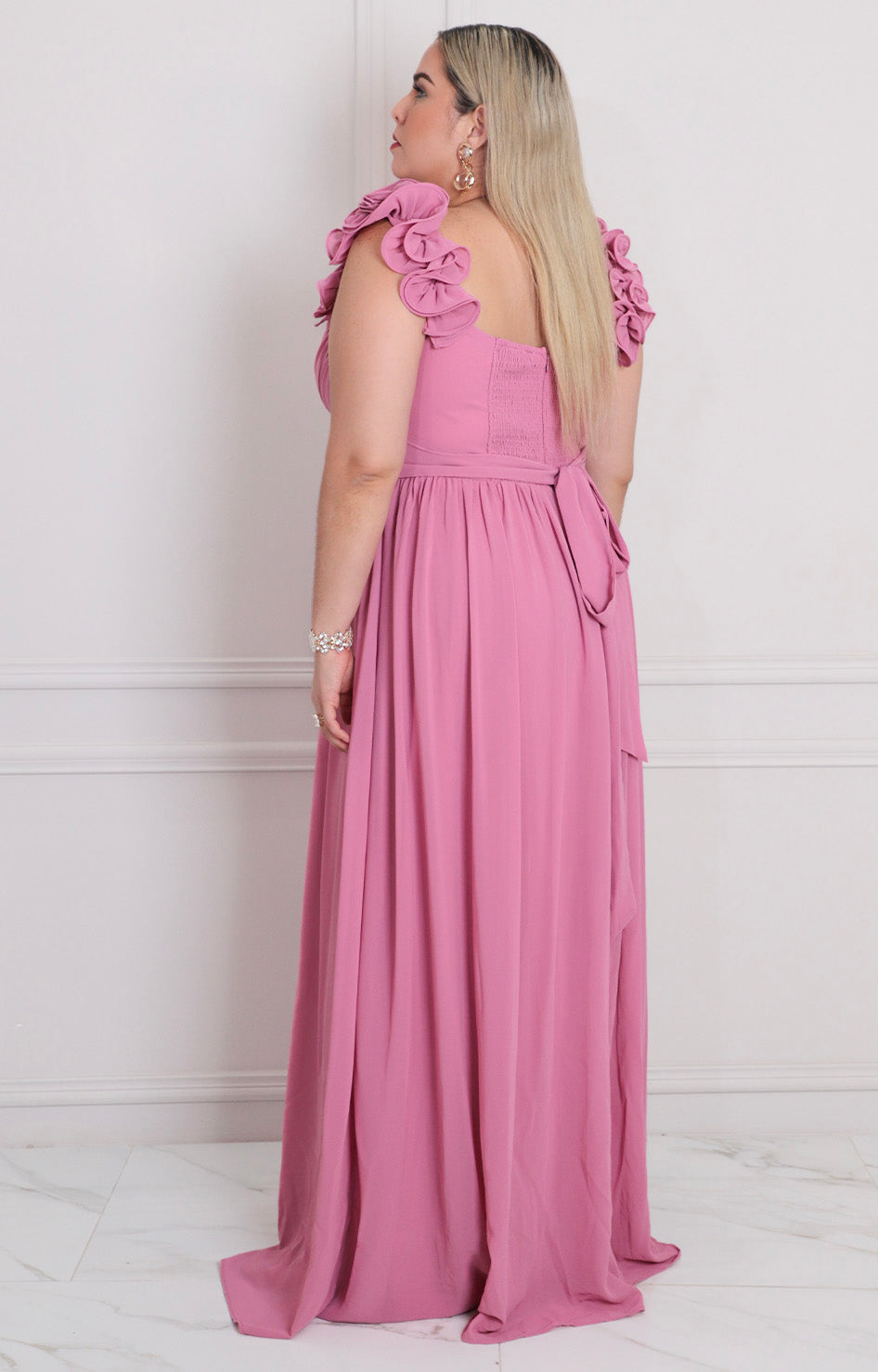 Vestido largo de tirantes - VESTIDO LARGO CURVY Boutiquemirel 