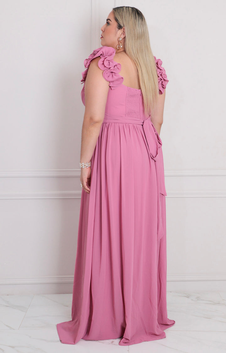 Vestido largo de tirantes - VESTIDO LARGO CURVY Boutiquemirel 