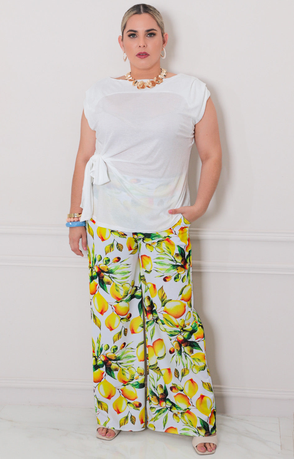 Pantalon recto estampado - PANTALON CURVY Boutiquemirel 