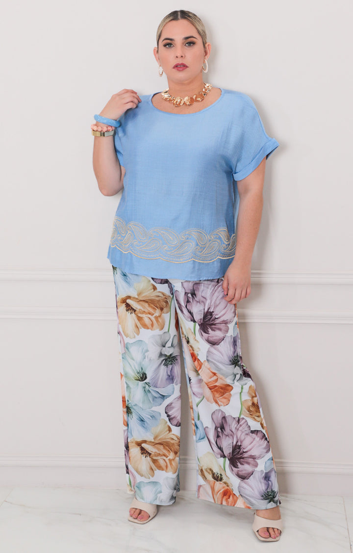 Pantalon recto estampado - PANTALON CURVY Boutiquemirel 