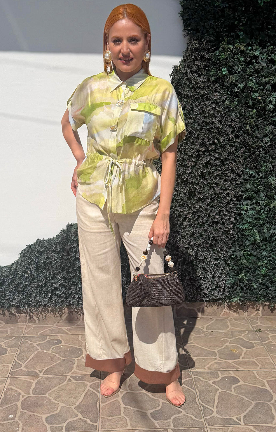 Blusa verde estampada - BLUSAS REGULAR Boutiquemirel 