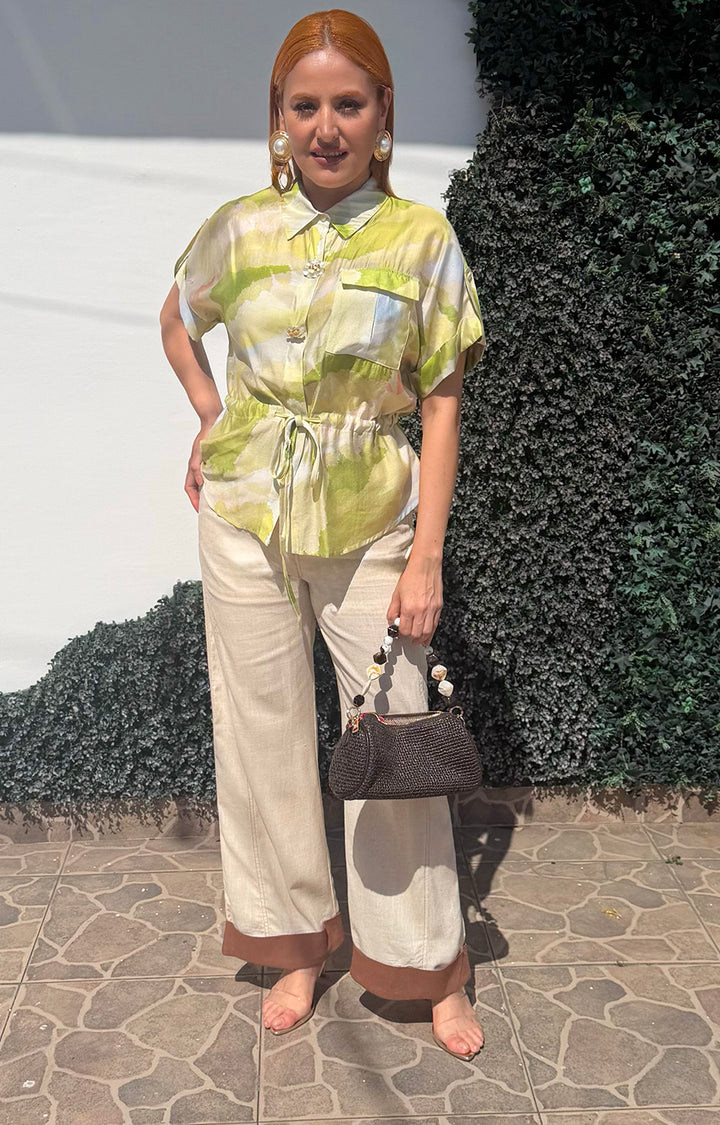 Blusa verde estampada - BLUSAS REGULAR Boutiquemirel 