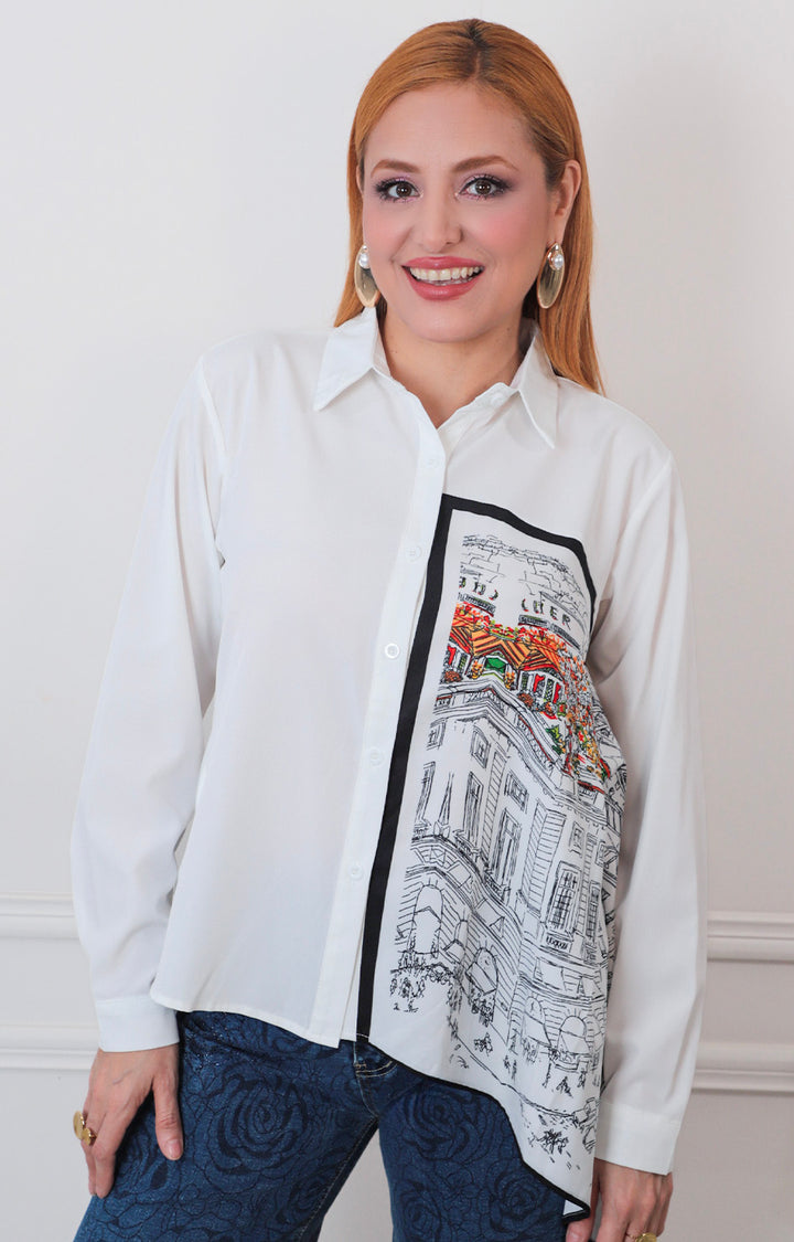 B*4-26*LINZY*T5826*BLANCO - BLUSAS REGULAR Boutiquemirel 