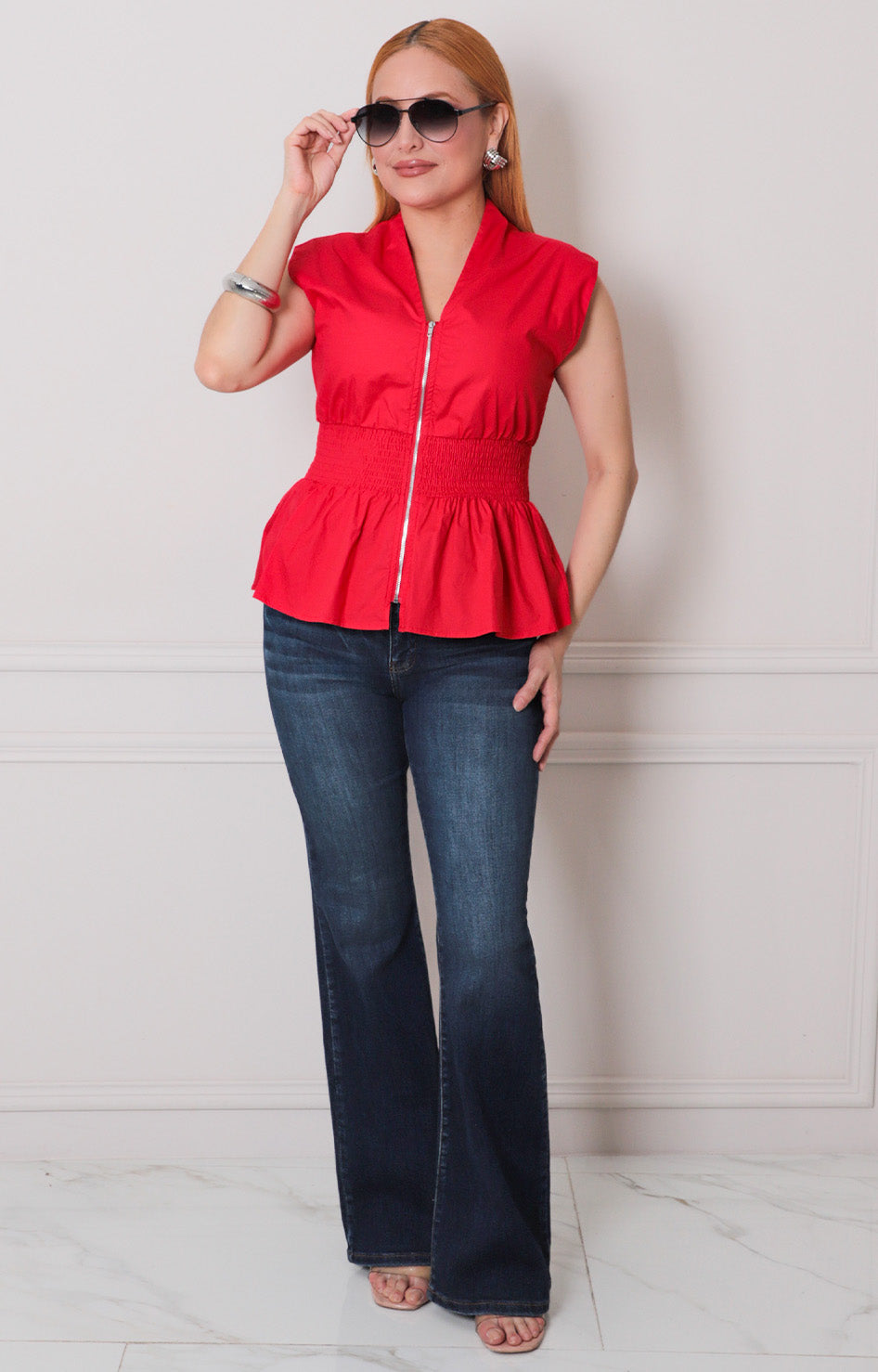 Blusa sisada con cierre - BLUSAS REGULAR Boutiquemirel 