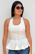 Blusa peplum con detalle - BLUSAS REGULAR Boutiquemirel 