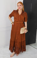 Vestido con guipur