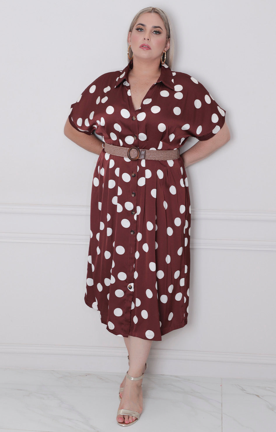 Vestido estampado con cinturón - VESTIDO LARGO CURVY Boutiquemirel 