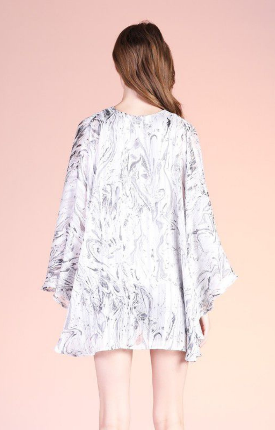 Blusa gris estampada