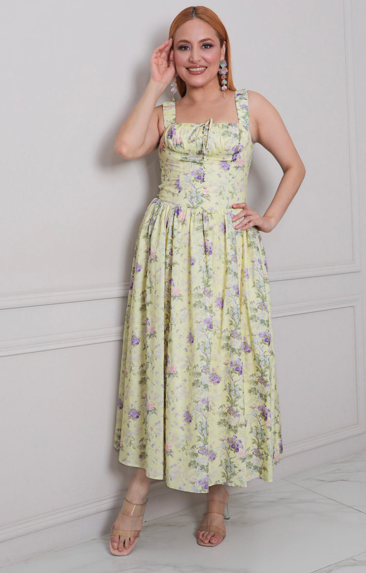 Vestido estampado de tirantes - VESTIDO LARGO REGULAR Boutiquemirel 