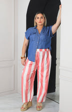 Blusa de mezclilla con botones