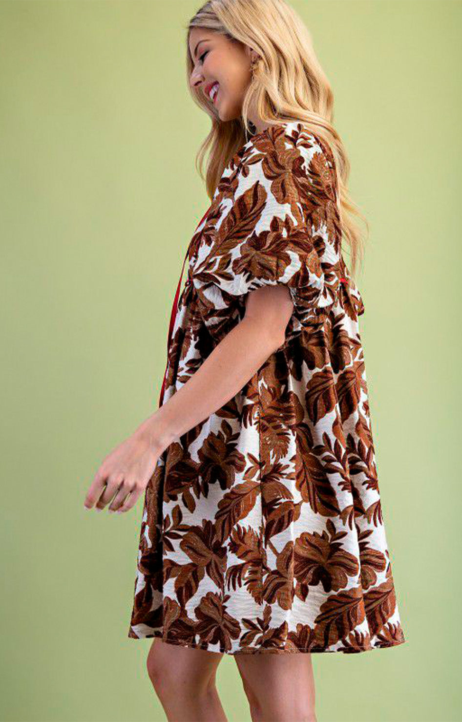 Vestido estampado corto